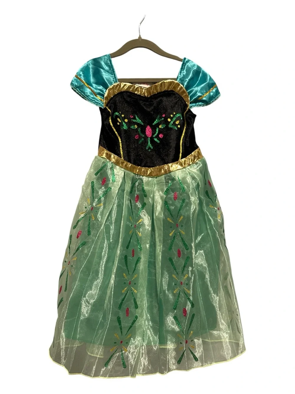 Kids Belle Toddler Girl Costume Halloween Princess Anna Dress Size 4T-5T